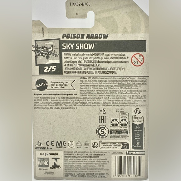 β
 π 4/$20 π NEW 2023 MATTEL HOT WHEELS 2/5 HW SKY SHOW POISON ARROW #45/250 - Picture 2 of 3